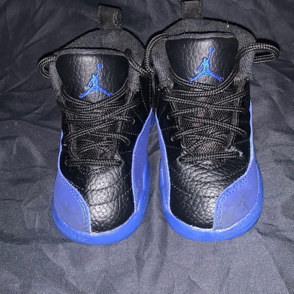 Nike Air Jordan 12 Retro-Black/Game Royal (TD) Size 6C